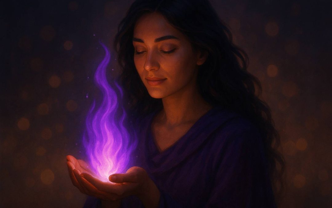 La flamme violette : alchimie sacrée pour une guérison profonde et lumineuse