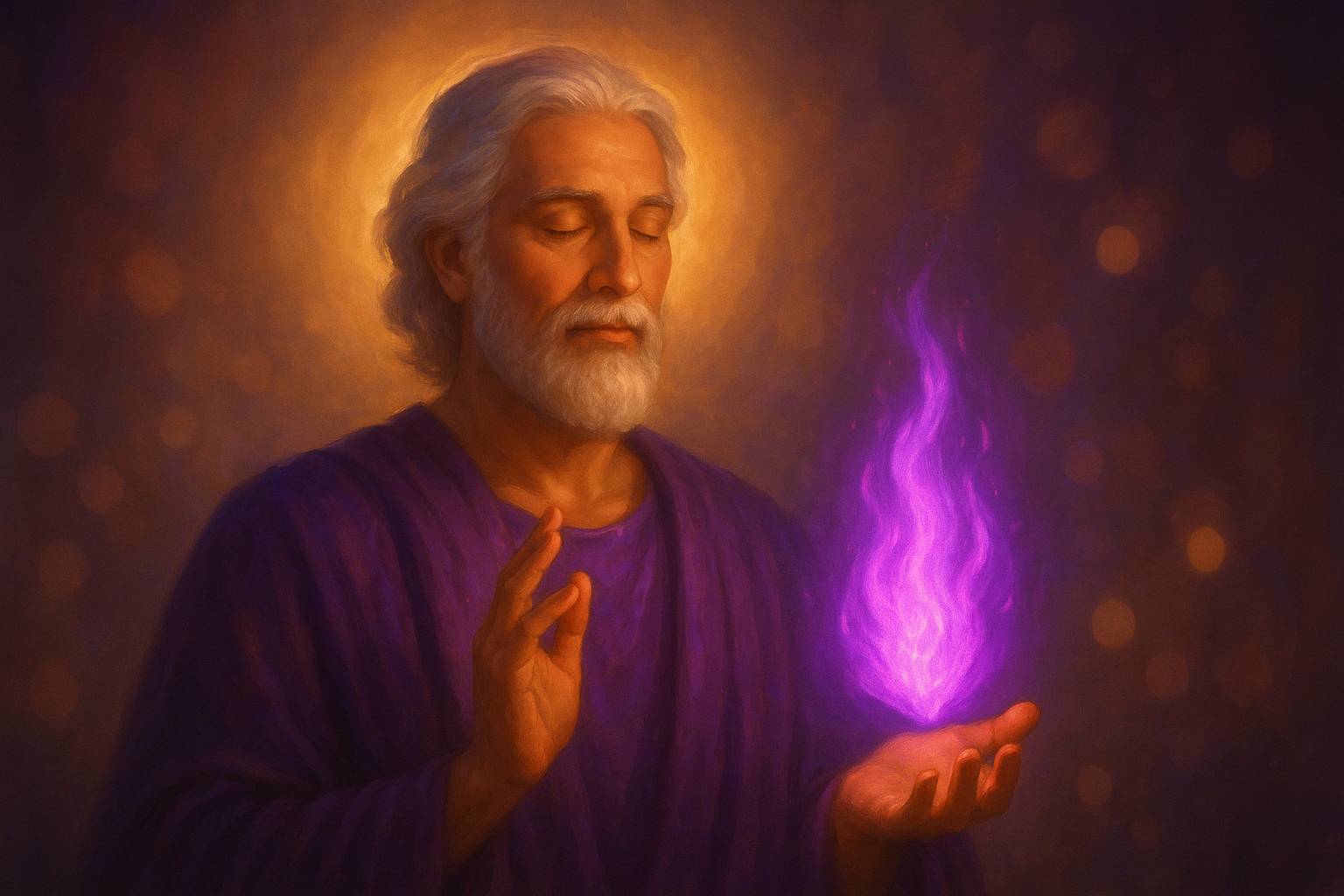 Les maîtres ascensionnés et le chant silencieux de la flamme violette
